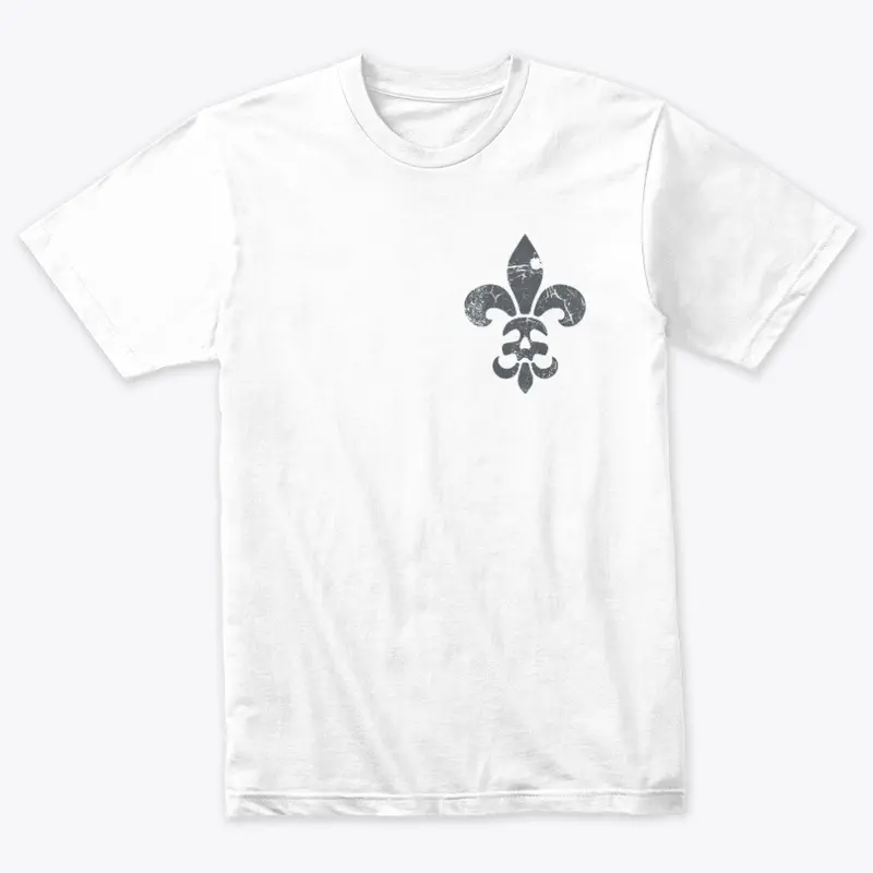 White and Dark Grey Damned Fleur-de-lis